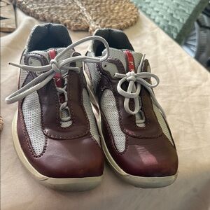 Prada Brown and Gray Sneakers